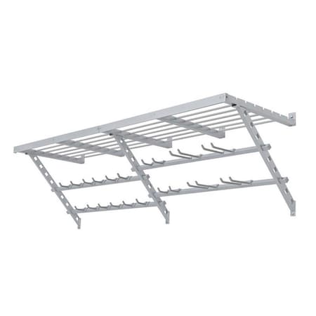 Cromo 64 in. Wall Mounted Steel Shelf Kit, White CR2191621